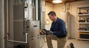 wood hvac working a heating repairs